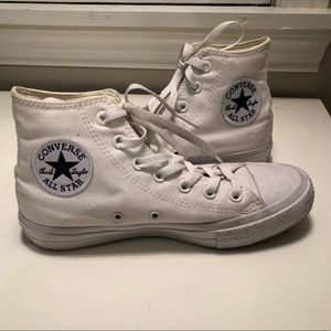 CONVERSE CHUCK TAYLOR II HI TOP WHITE/WHITE/NAVY
